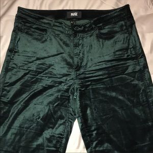Paige Hoxton Ultra Skinny velvet in deep teal